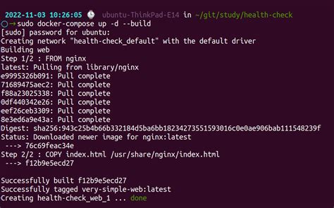 The CMD is simple so the configuration of the check doesn&39;t get swamped in the actual check code. . Docker compose healthcheck
